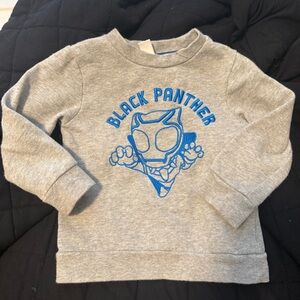 Joe Fresh Grey Sweatshirt with Bright Blue Black Panther Graphic